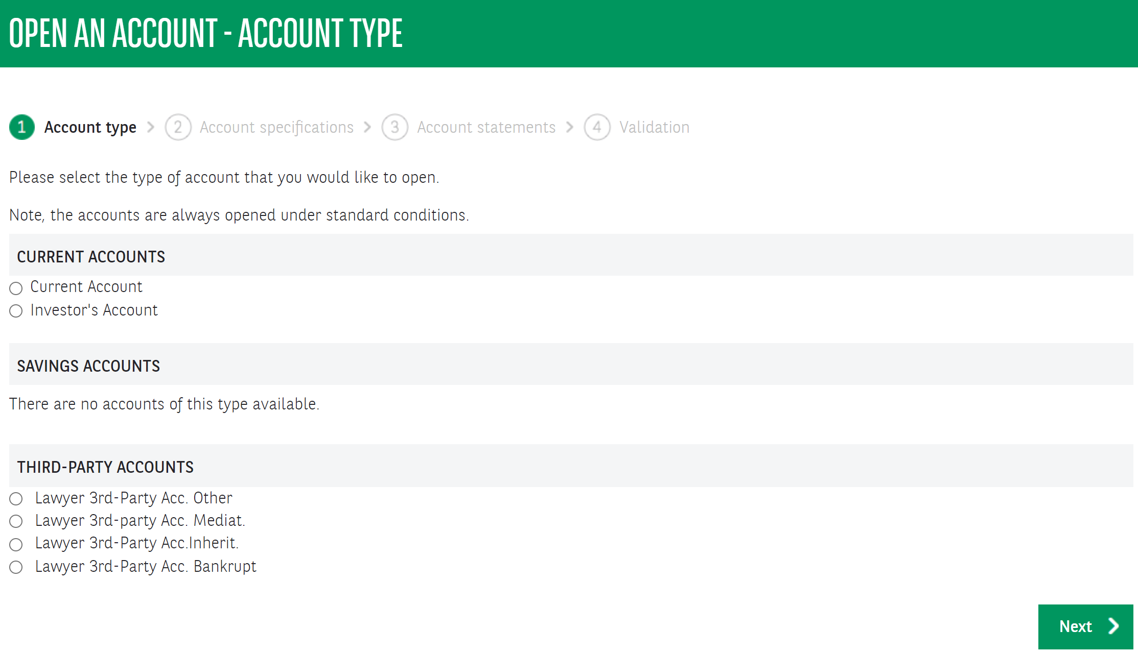 How to open a new current, savings or third-party account in Easy ...